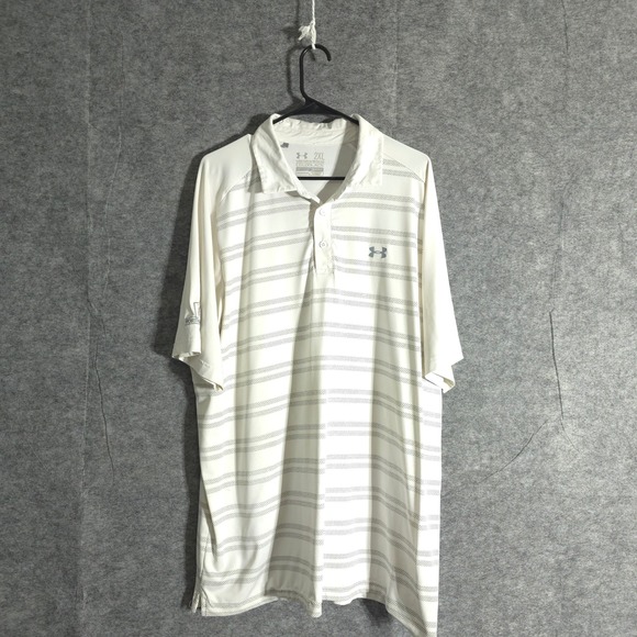 Under Armour Other - Under Armour Coldblack Golf Polo Shirt 2XL Worthington Logo Striped Performance